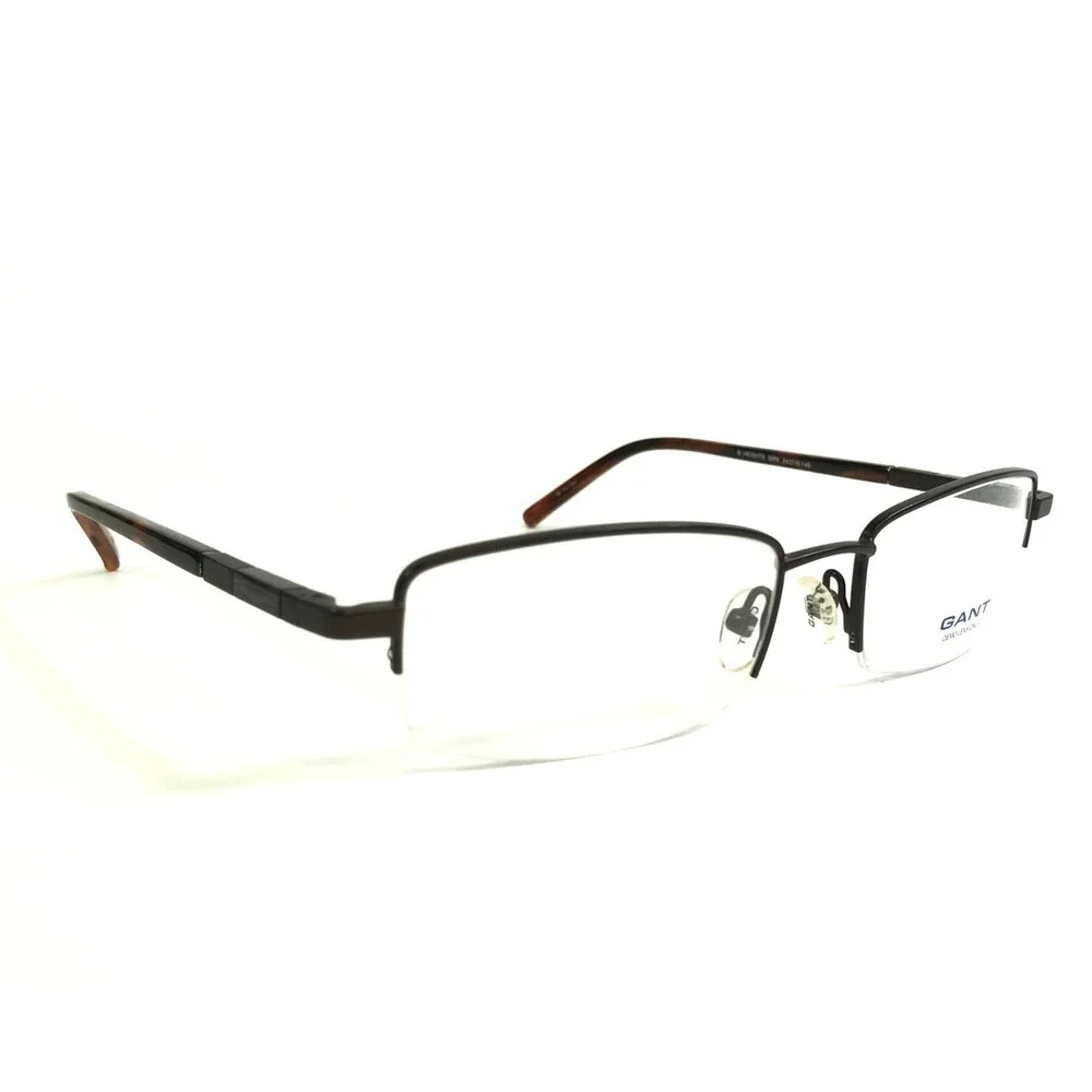 Gant Eyeglasses Frames G HEIGHTS BRN Brown Tortoise Rectangle Half Rim 54-18-140